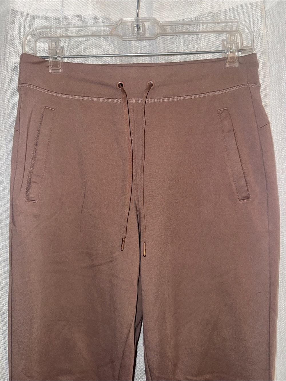 Yogalicious LUX Casual Drawstring Pants Performance Joggers Tan Women’s Size S